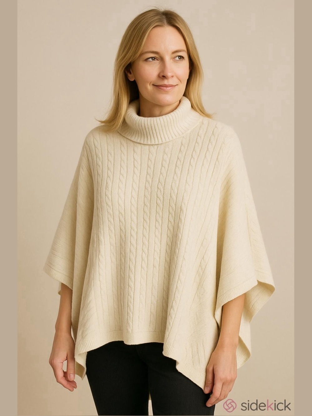 Bryn Walker Cable Knit Dolman Cowl Neck Oversized Sweater Women’s Sz Small
